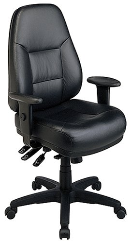 Office Star Work Smart Professional Multi Function Ergonomic High Back Leather Chair